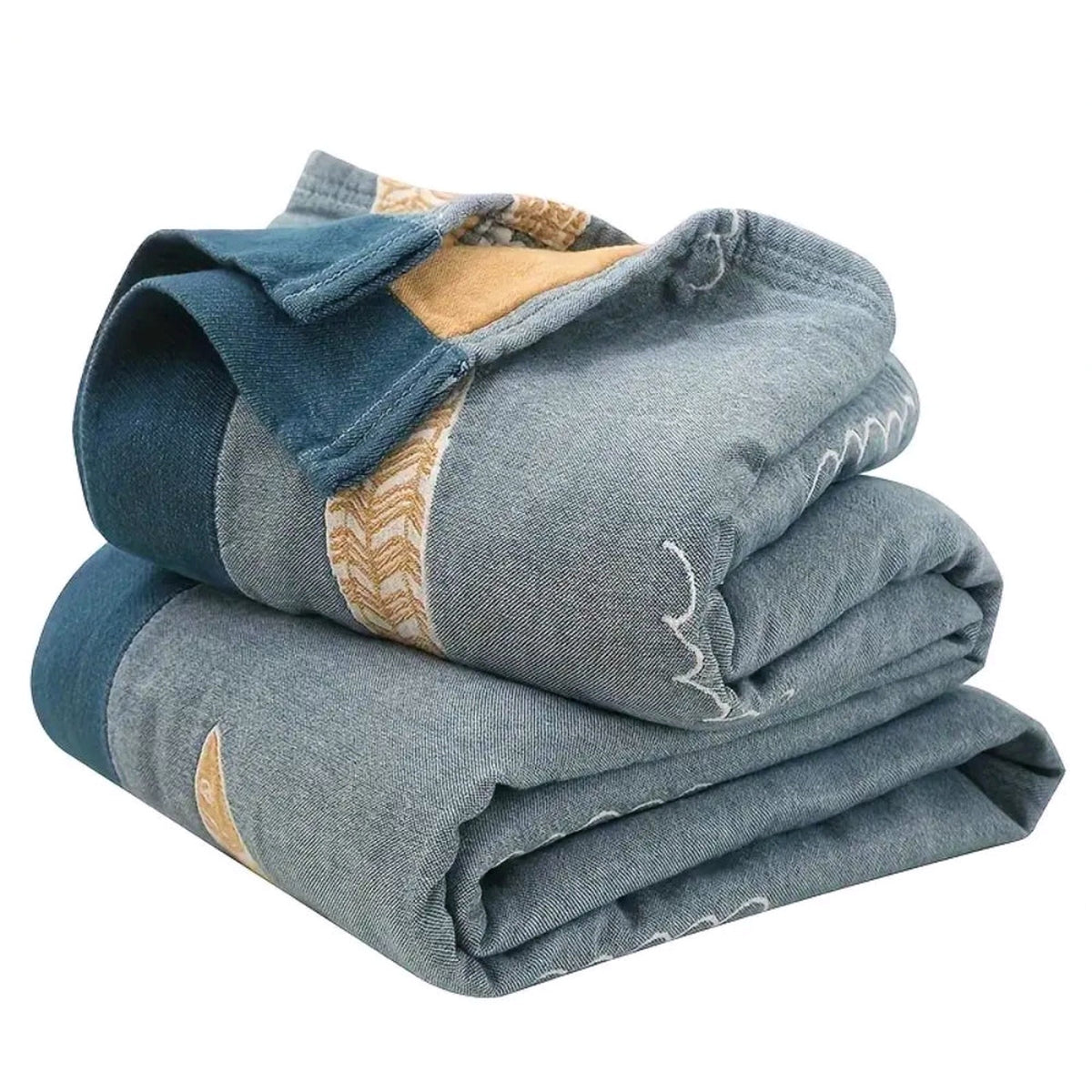 Golden Fish Reversible Cotton Gauze Blanket