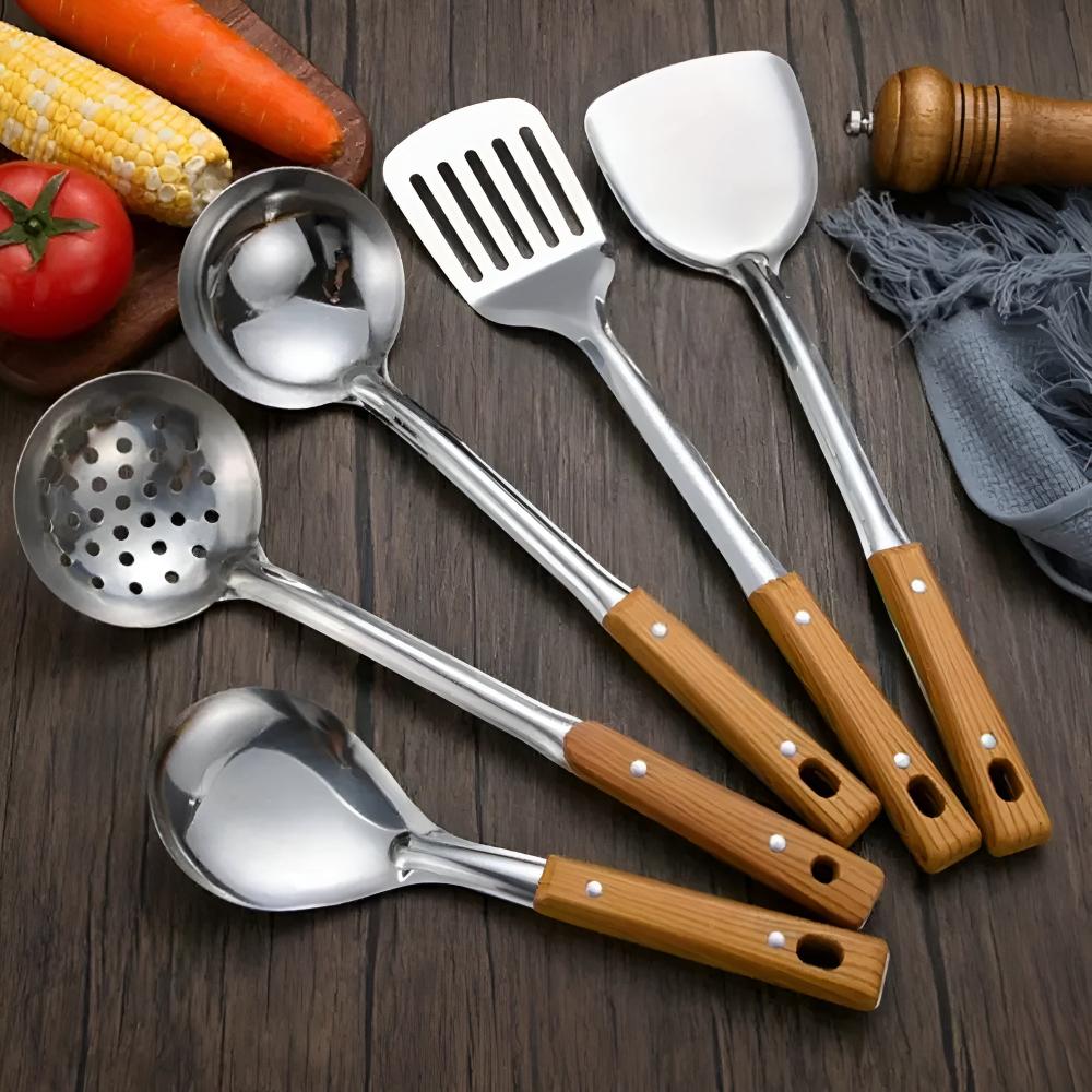 Stainless Steel 5 Piece Kitchen Utensil Set