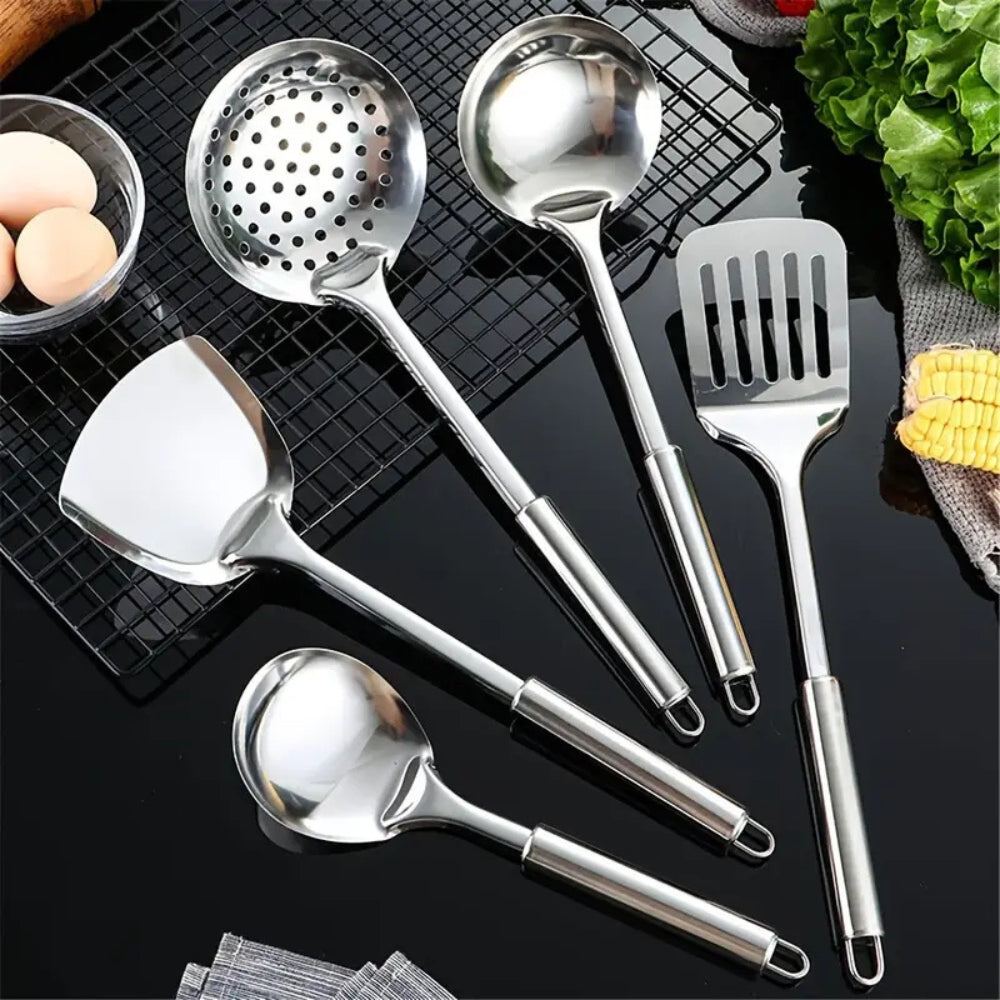 5 Piece Stainless Steel Cooking Utensil Set