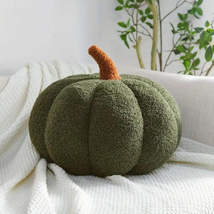 Plush Pumpkin Cushion for Fall and Halloween Decor