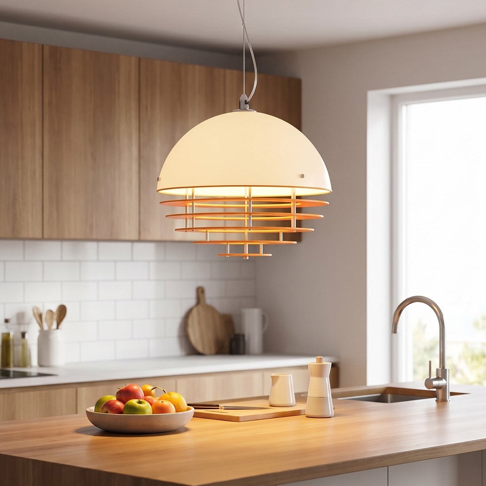 Vespera Bauhaus Retro Gradient Sunset Pendant Light