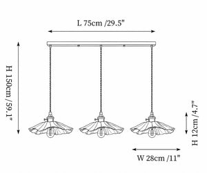 Fiora Vintage Floral Glass Pendant Lamp