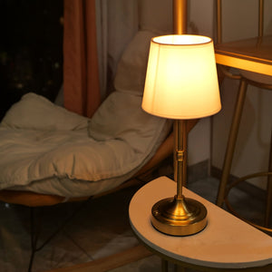 Elise Dimmable Brushed Fabric Shade Cordless Table Lamp