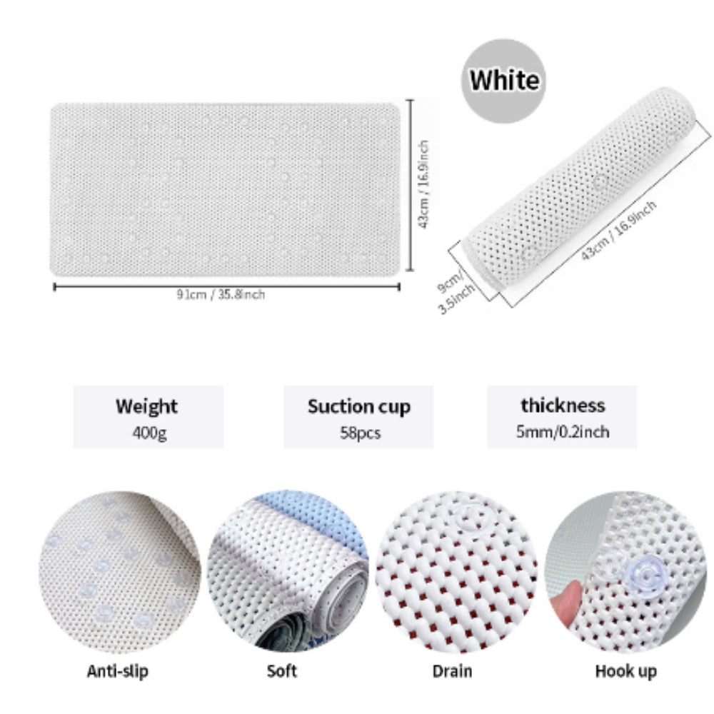 Soft Foam Non Slip Bathtub Mat With Suction Cups