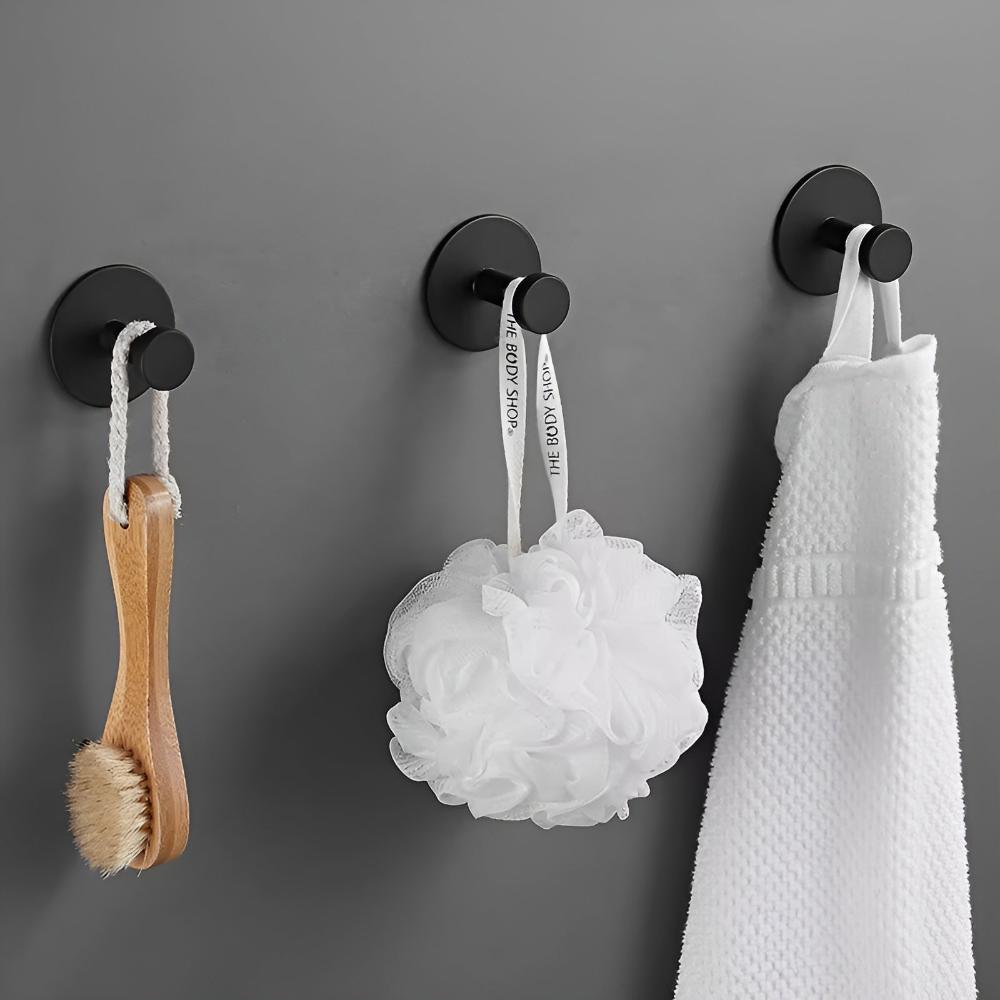 No Drill Vacuum Suction Stainless Steel Shower Hooks