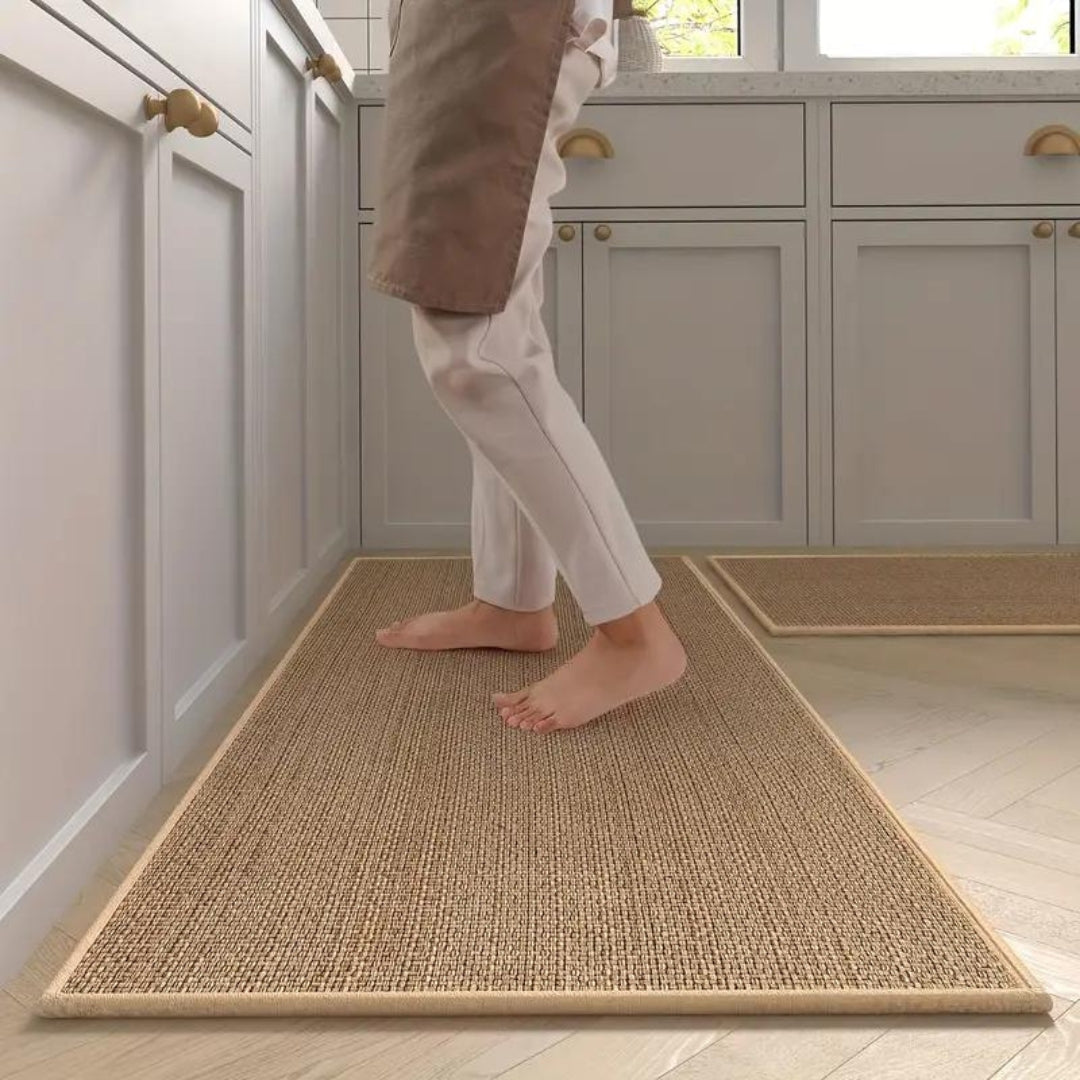 Non Slip Cushioned Kitchen Runner Mat Set of 2