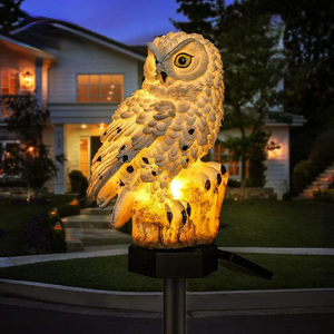 Solar Owl Garden Stake Light for Outdoor Pathways