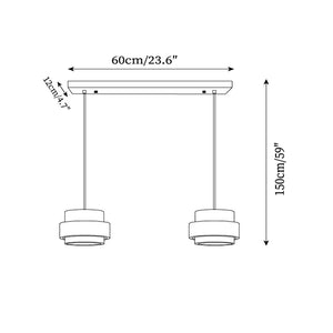 Caldera Sculptural Matte Travertine Pendant Lamp