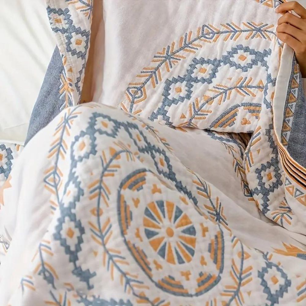 Boho Mandala Cotton Throw Blanket