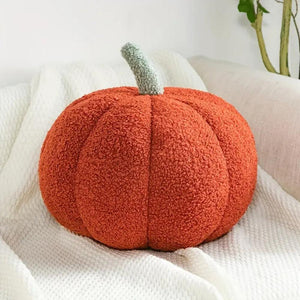 Plush Pumpkin Cushion for Fall and Halloween Decor