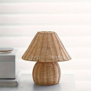 Palma Boho Sculptural Woven Bamboo Table Lamp