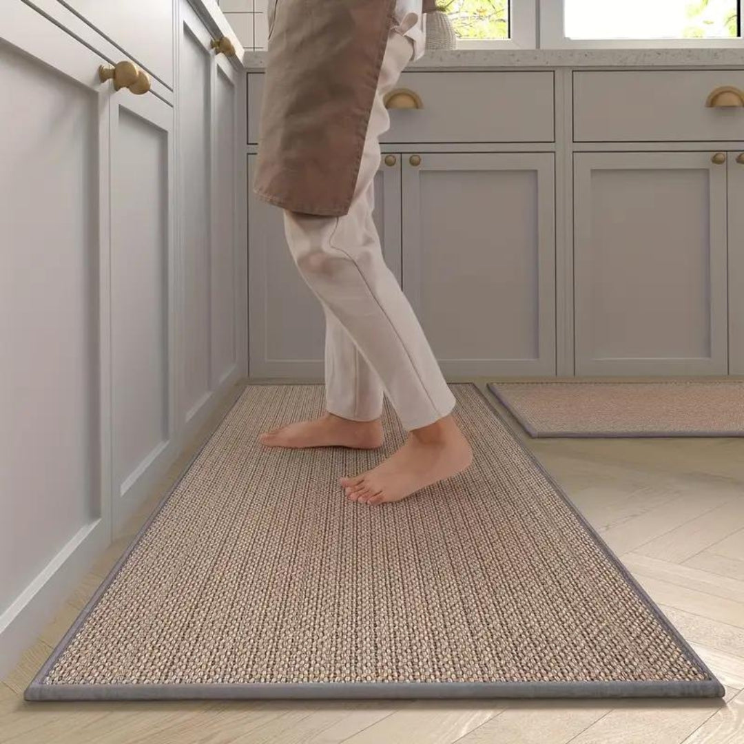 Non Slip Cushioned Kitchen Runner Mat Set of 2