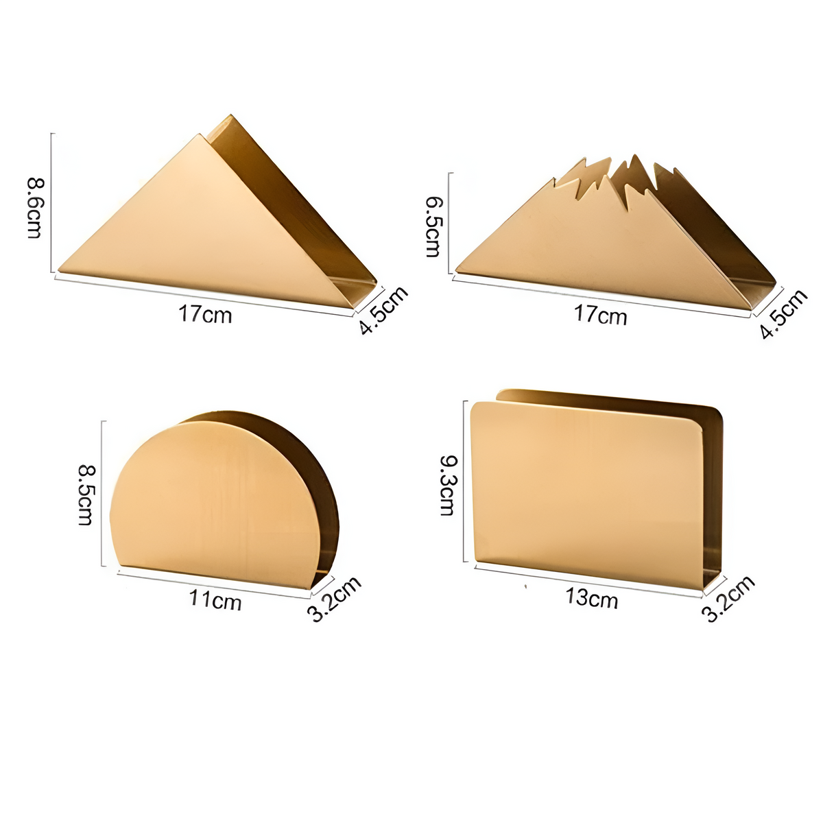 Mela Gold Metallic Napkin Holder