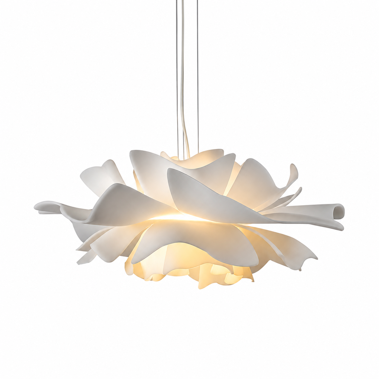 Ninfea Sculptural Layered Lotus Petal Pendant Light