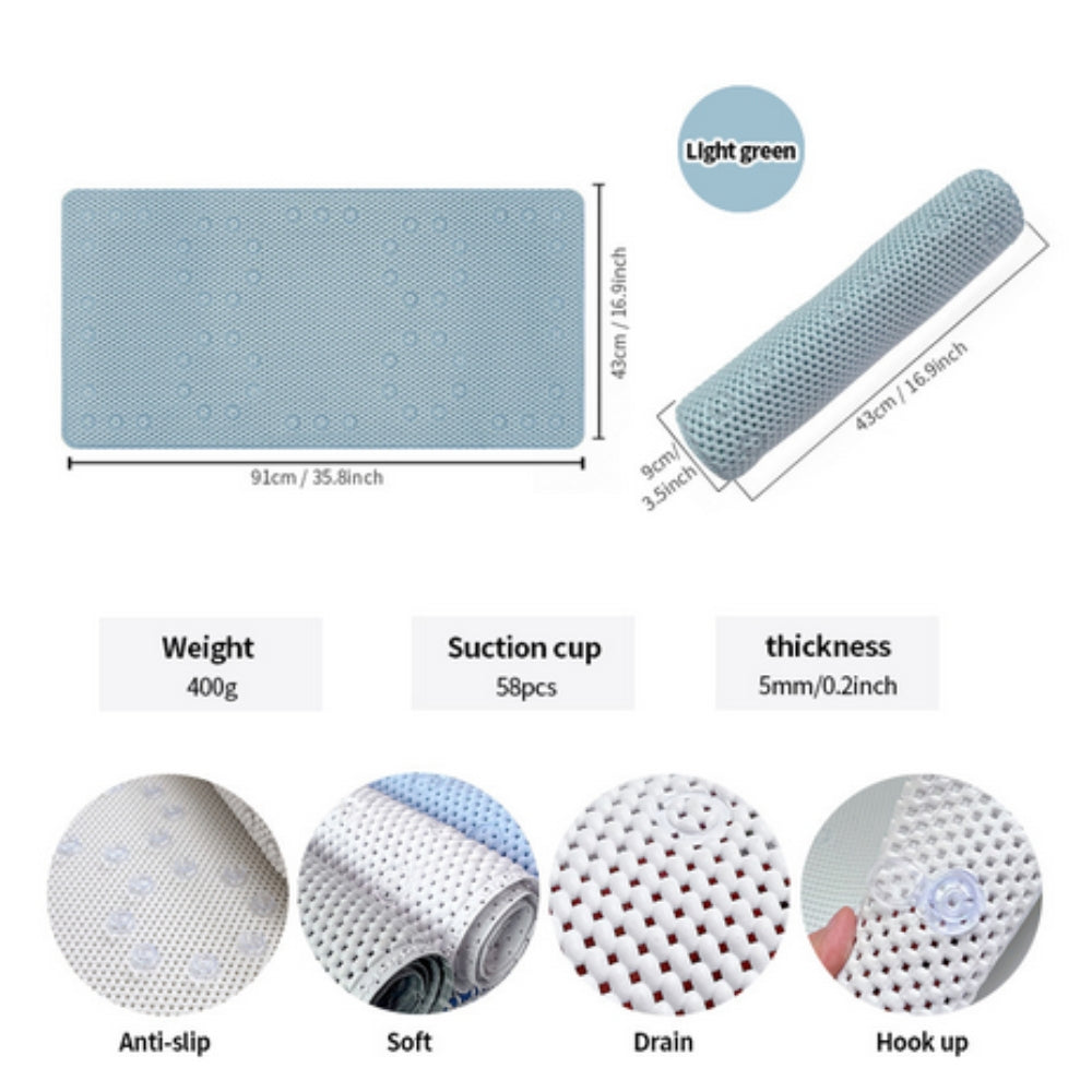 Soft Foam Non Slip Bathtub Mat With Suction Cups