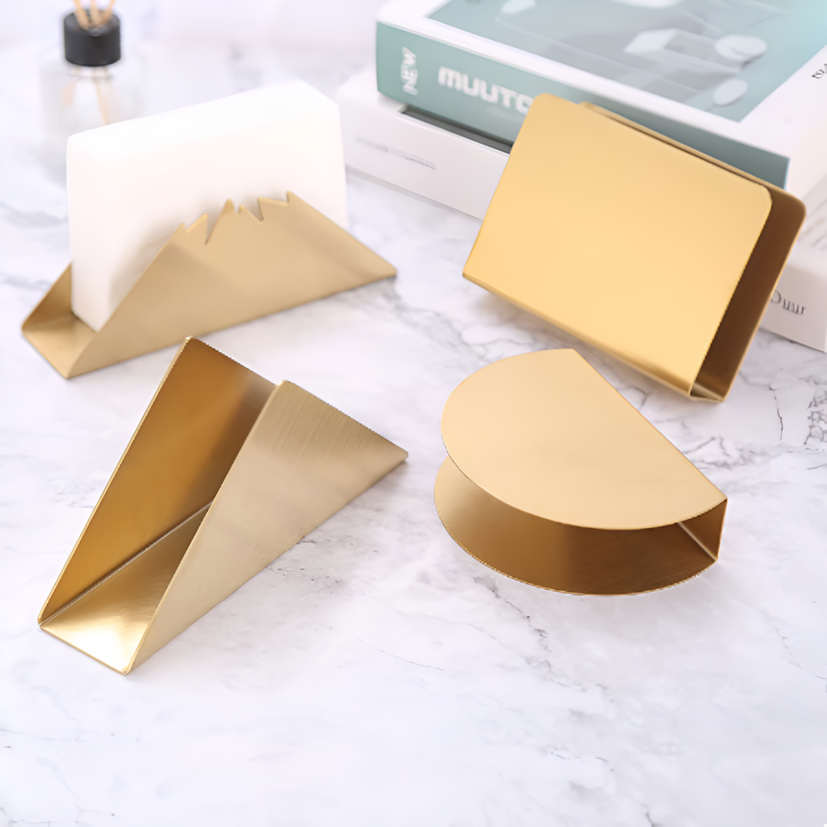 Mela Gold Metallic Napkin Holder