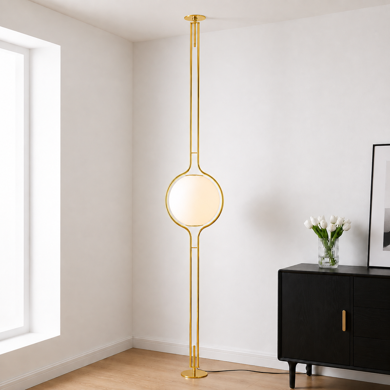 Oris floor to ceiling lamp, Gold finish