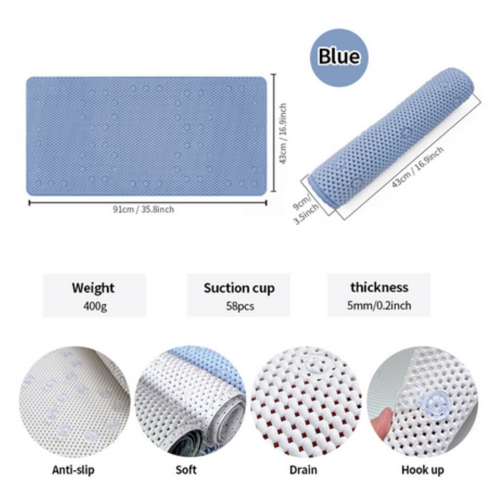 Soft Foam Non Slip Bathtub Mat With Suction Cups