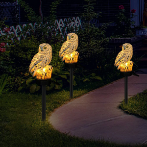 Solar Owl Garden Stake Light for Outdoor Pathways