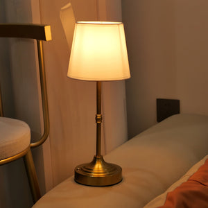 Elise Dimmable Brushed Fabric Shade Cordless Table Lamp