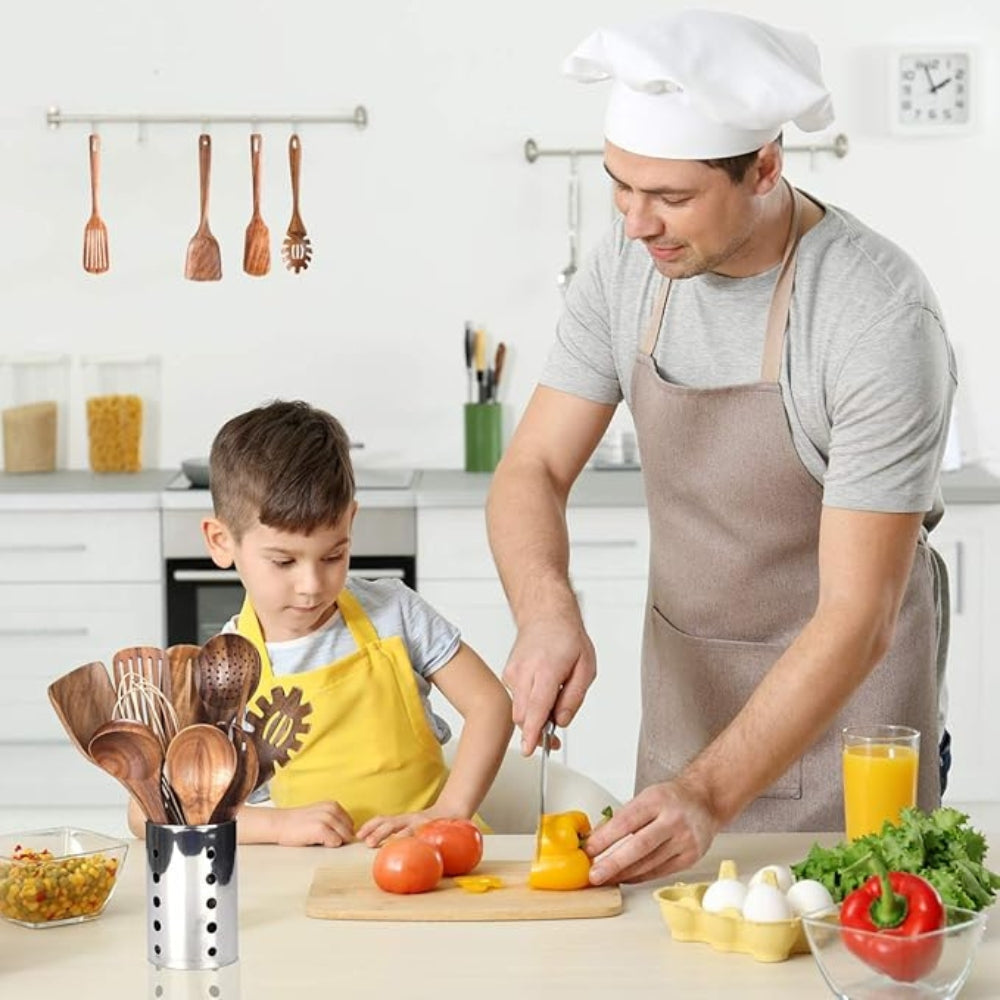 7 Piece Wooden Cooking Utensil Set