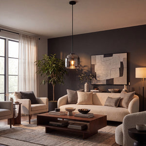 Smoke Sphere Glass Pendant Lamp