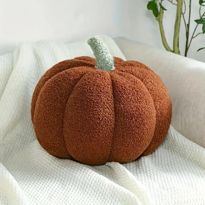 Plush Pumpkin Cushion for Fall and Halloween Decor
