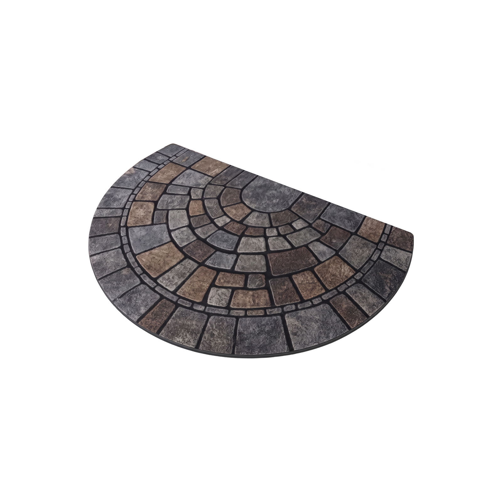 Half-Circle Mosaic Indoor Outdoor Door Mat - Default - white background