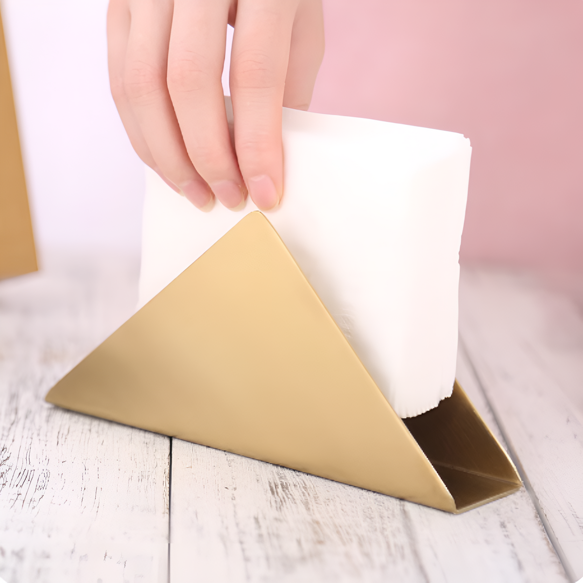 Mela Gold Metallic Napkin Holder