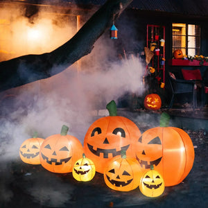 7ft Lighted Inflatable Pumpkin for Halloween Yards