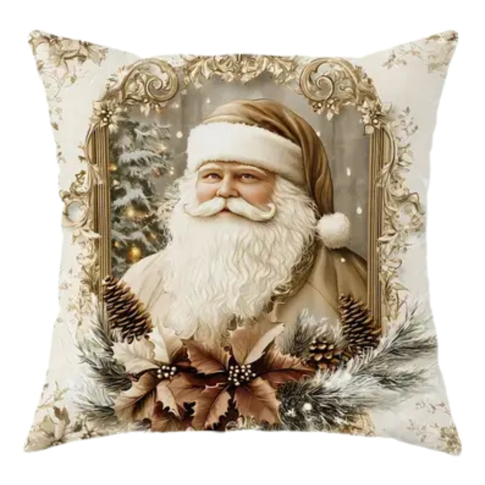 Golden Velvet Christmas Throw Cushion Covers