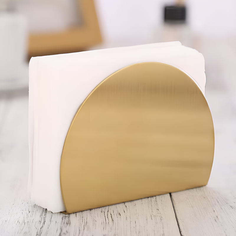 Mela Gold Metallic Napkin Holder