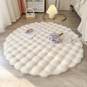 Soft Fluffy Round Bubble Circle Rug