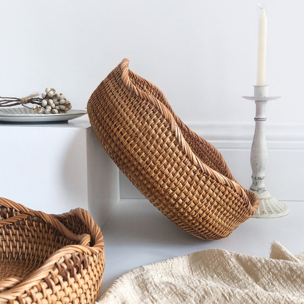 Handwoven Rattan Fruit and Bread Basket