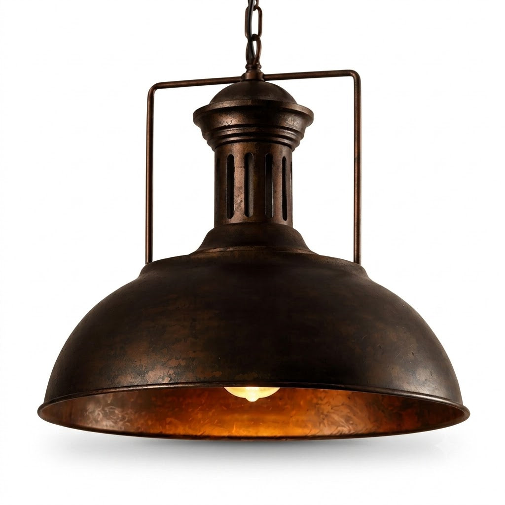 Ember Industrial Vintage Dome Pendant Light