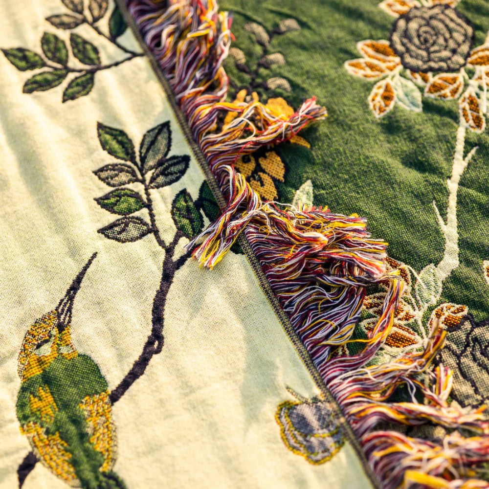 Ornate Multi Layer Jacquard Cotton Gauze Blanket