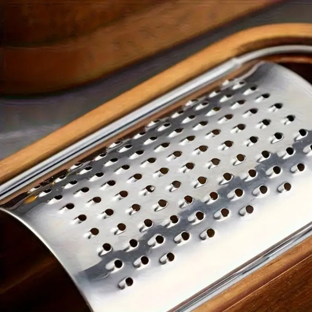 Acacia Wood Handle Stainless Steel Cheese Grater