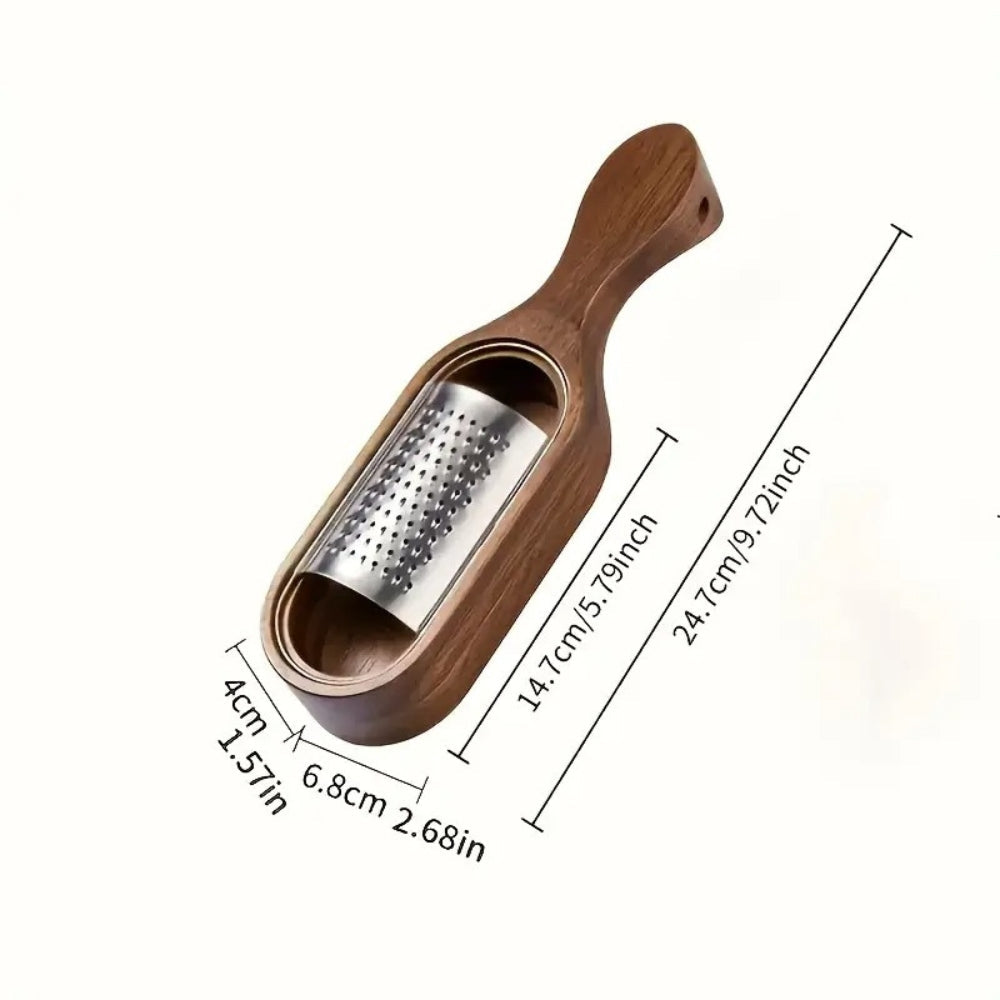 Acacia Wood Handle Stainless Steel Cheese Grater