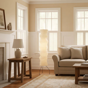 Mizu Japandi Diffused Mulberry Paper Floor Lamp