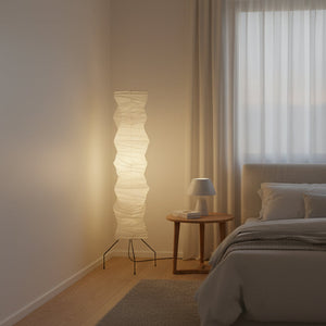 Mizu Japandi Diffused Mulberry Paper Floor Lamp