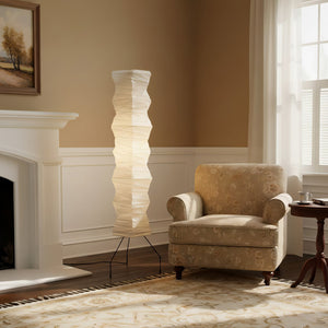 Mizu Japandi Diffused Mulberry Paper Floor Lamp