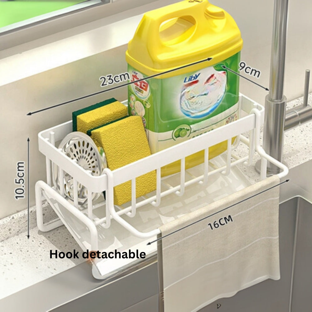 Self Draining All in One Sponge Soap and Cloth Rack