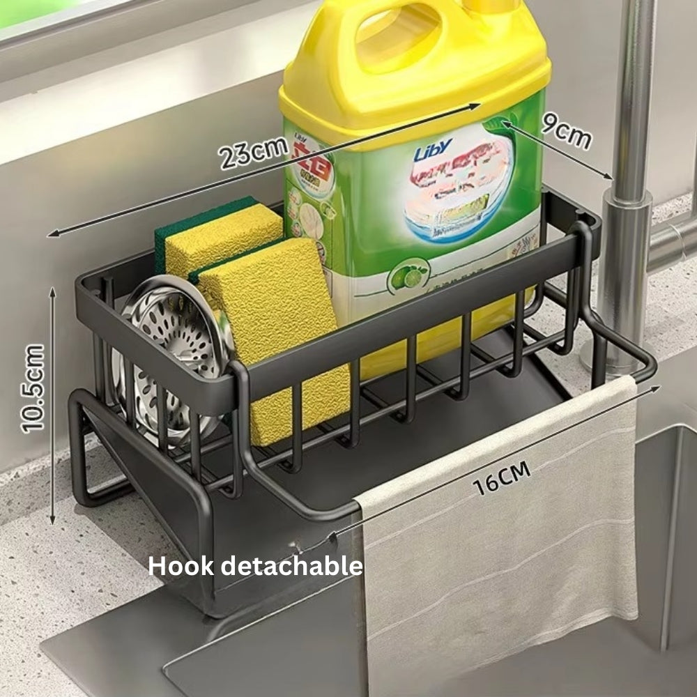 Self Draining All in One Sponge Soap and Cloth Rack