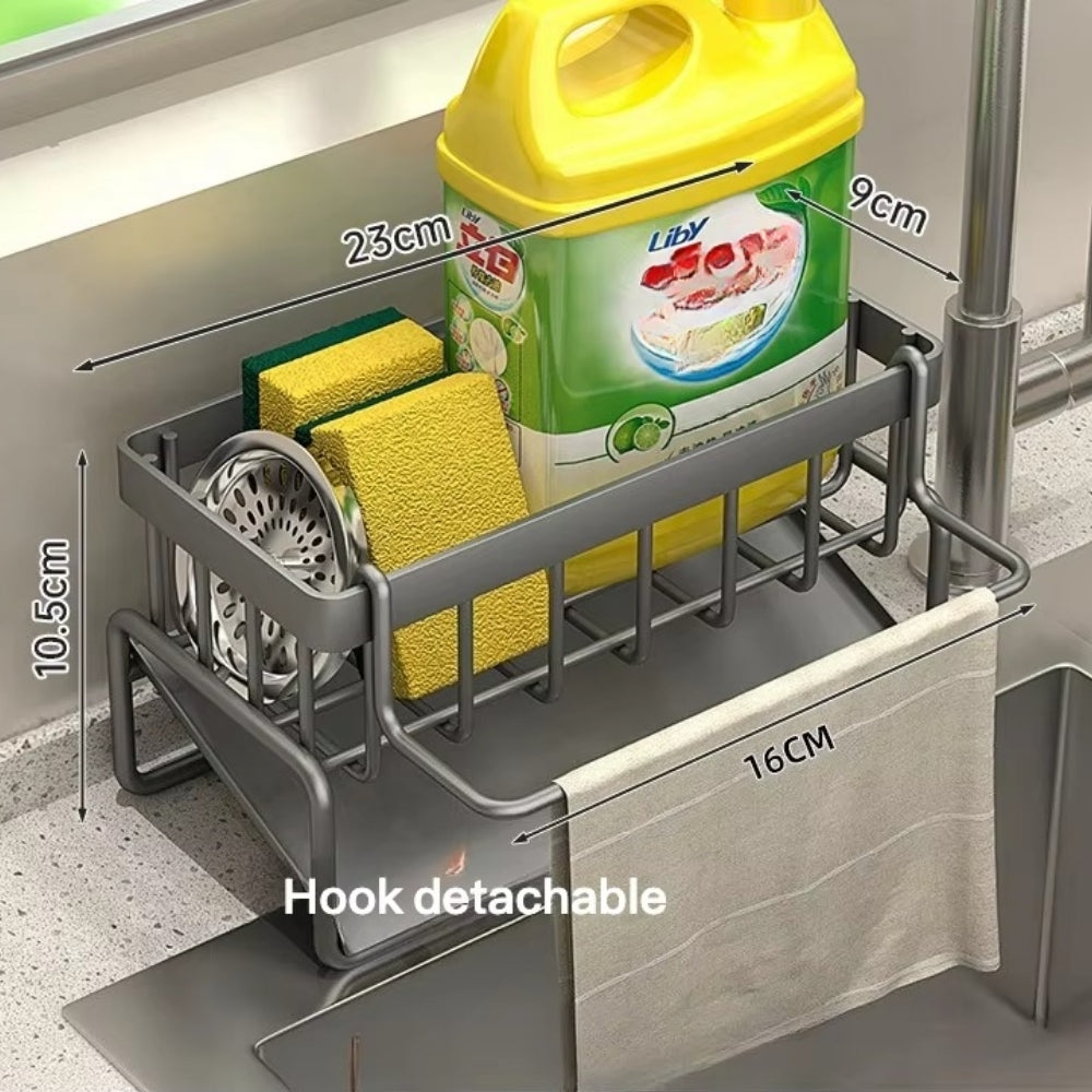 Self Draining All in One Sponge Soap and Cloth Rack