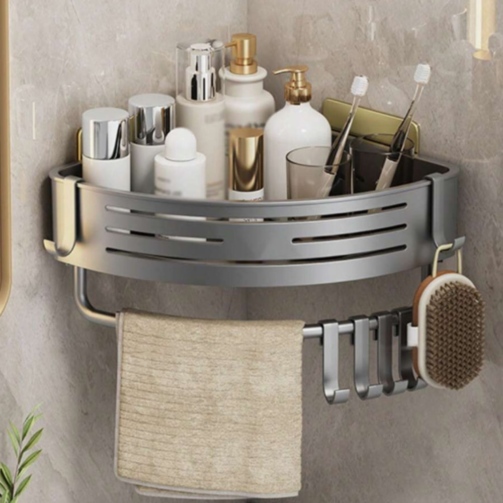 Rust Resistant Aluminum Corner Shower Caddy Rack