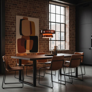 Vitrea Retro Jewel Toned Art Glass Pendant Lamp