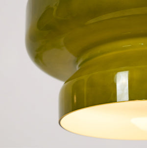 Vitrea Retro Jewel Toned Art Glass Pendant Lamp