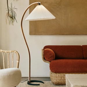 Thalia Oversized Warm Linen Shade Drum Floor Lamp