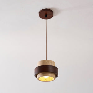 Caldera Sculptural Matte Travertine Pendant Lamp