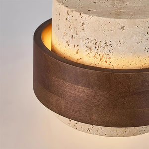 Caldera Sculptural Matte Travertine Pendant Lamp